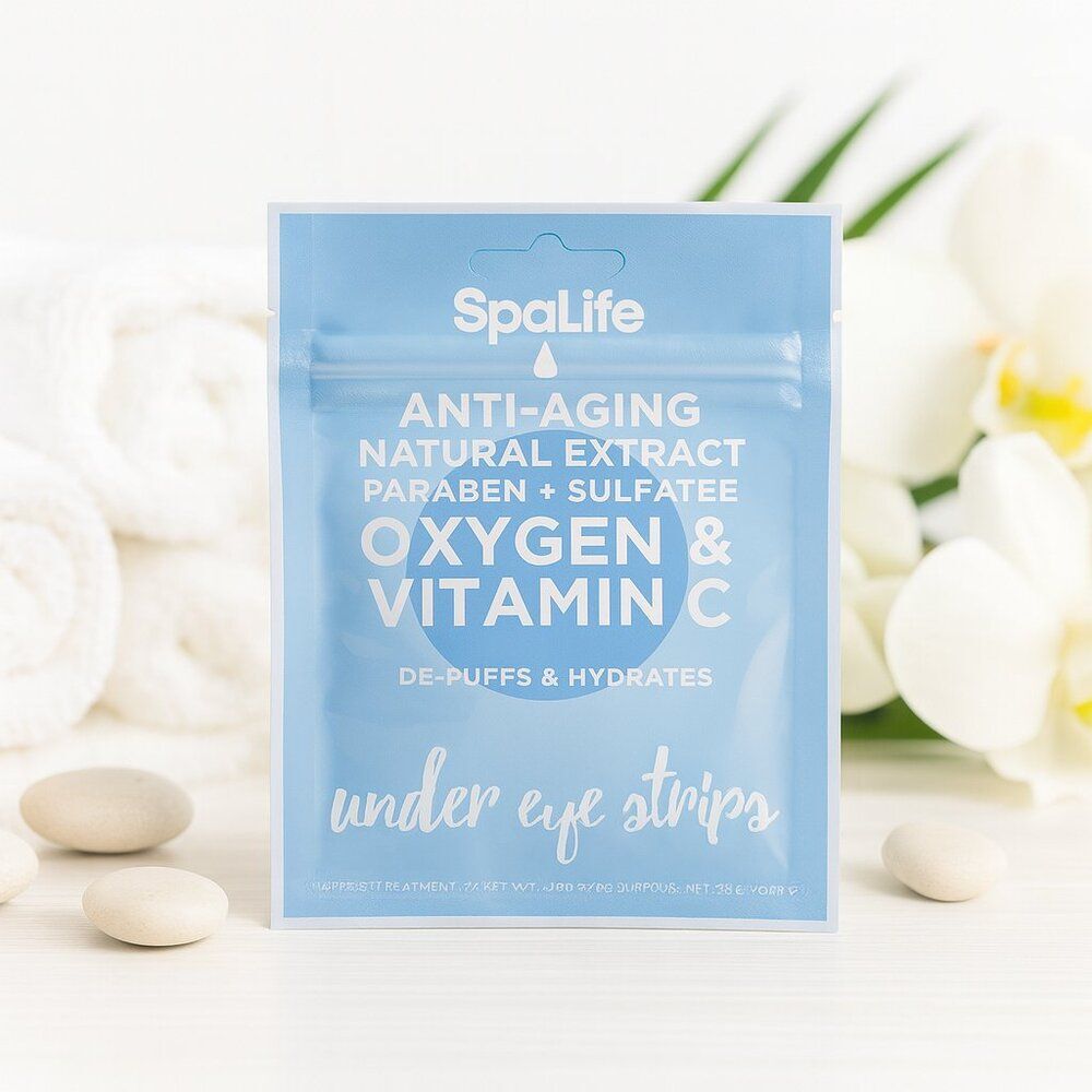 Spa Life Oxygenated + Vitamin C Under Eye Strips K-Beauty Anti-Aging De-puffing